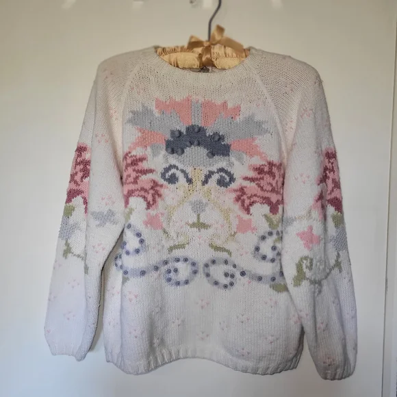 Floral Patterned Sweater - Multicolor - Picture 1 of 9